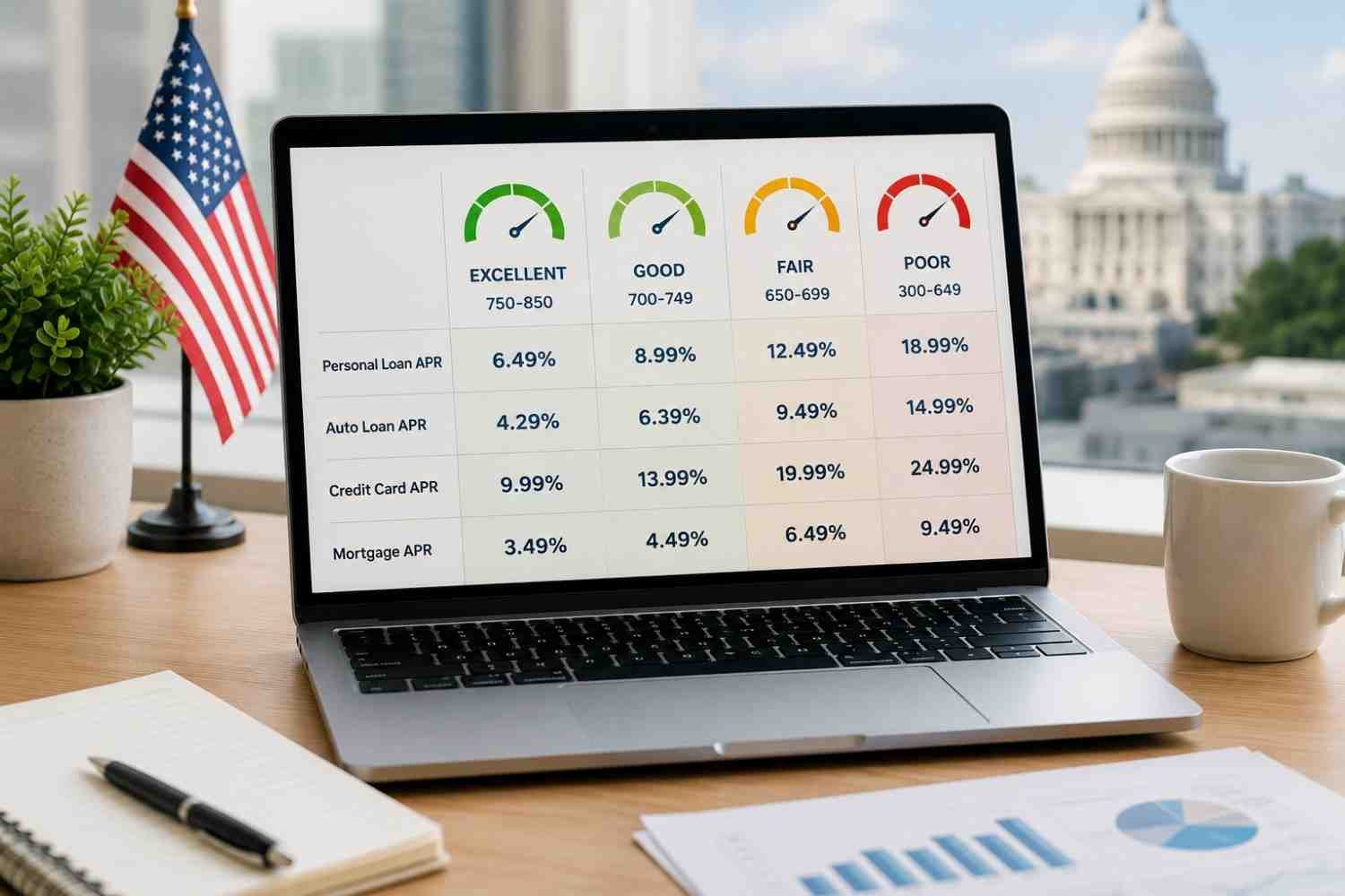 Direct Rate Comparison By Credit Tier
